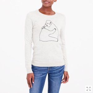 J. Crew Embroidered Polar Bear Sweater M